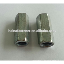 DIN6334 zinc-plated Hexagon Long Connection Nuts,Coupling Nut